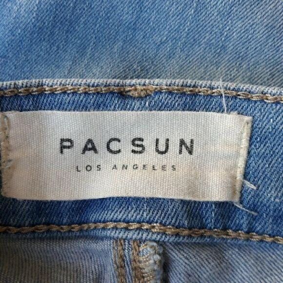 PacSun Womens Jeans Jeggings Stretch Skinny Distressed Light Wash Blue Sz 23 - Picture 3 of 8